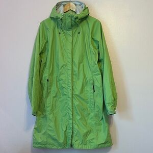 LL Bean Gore-Tex Packable Trail Rain Coat Green Large Waterproof Outdoor Hiking